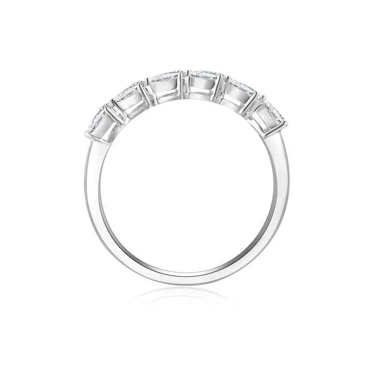 The Pear Elegance Ring in 18K White Gold Diamond Eternity Band - Future Jewelry