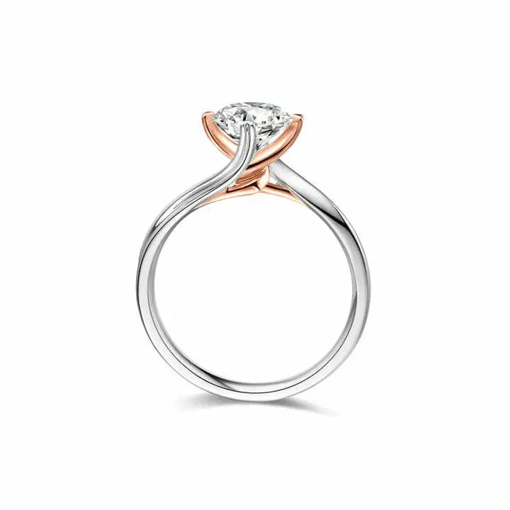 The Radiant Harmony Ring Diamond Round Engagement Ring - Future Jewelry