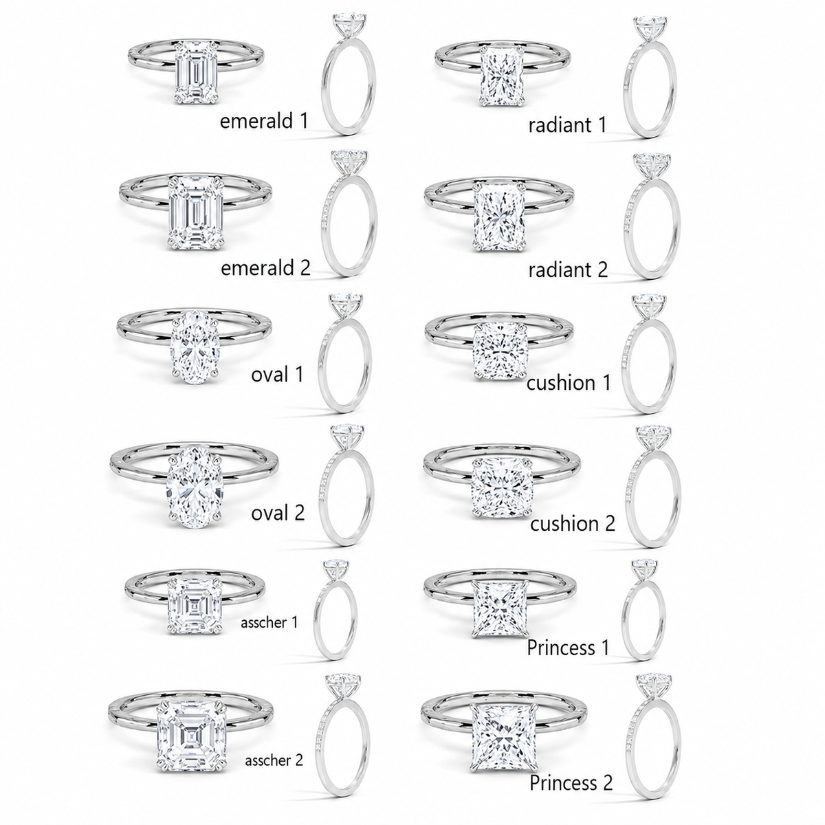 The Versatile Elegance Ring in 14K White Gold with Lab Grown Diamonds