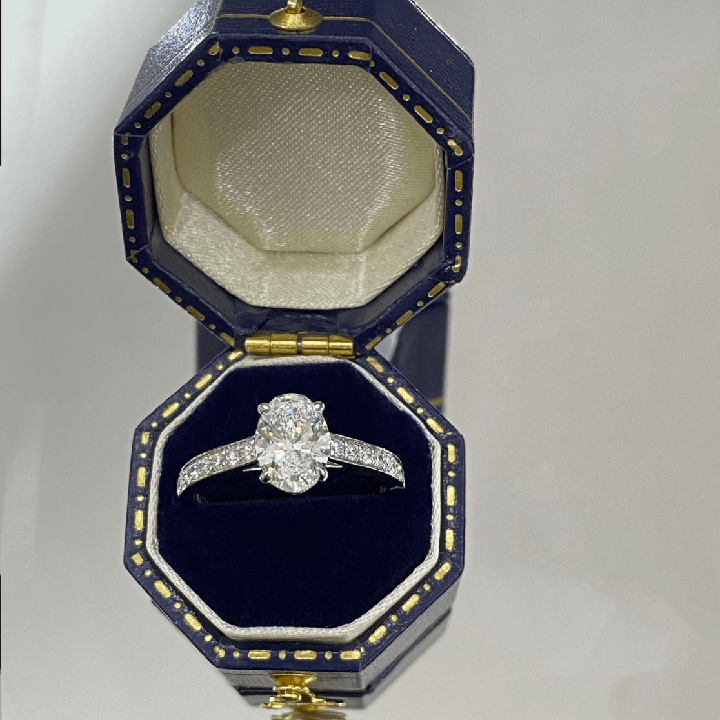 White Gold 2 - Carat Oval - Cut Lab Grown Diamond Ring - Future Jewelry