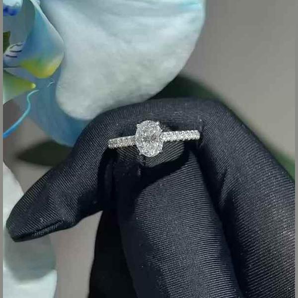 White Gold 2 - Carat Oval - Cut Lab Grown Diamond Ring - Future Jewelry