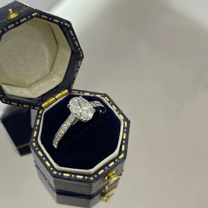 White Gold 2 - Carat Oval - Cut Lab Grown Diamond Ring - Future Jewelry