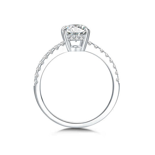 White Gold Oval Cut Diamond Wedding Engagement Ring - Future Jewelry