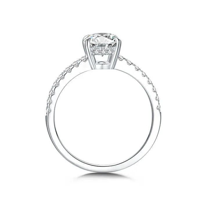 White Gold Oval Cut Diamond Wedding Engagement Ring - Future Jewelry