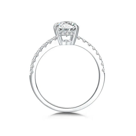 White Gold Oval Cut Diamond Wedding Engagement Ring - Future Jewelry