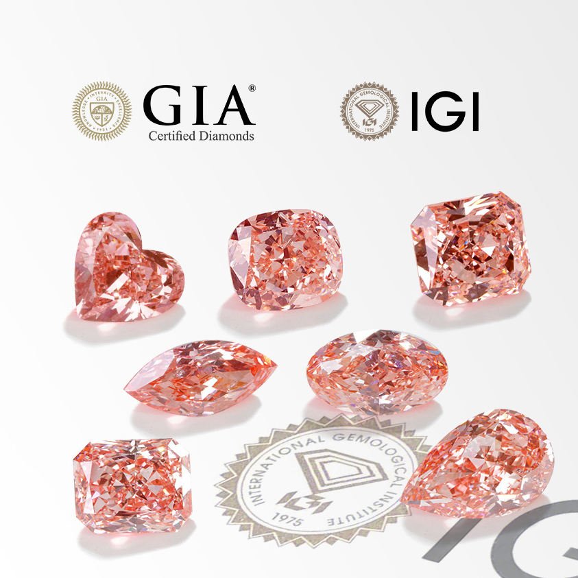 Yellow and Pink Fancy and Round Loose Diamonds IGI Certified - Future Jewelry