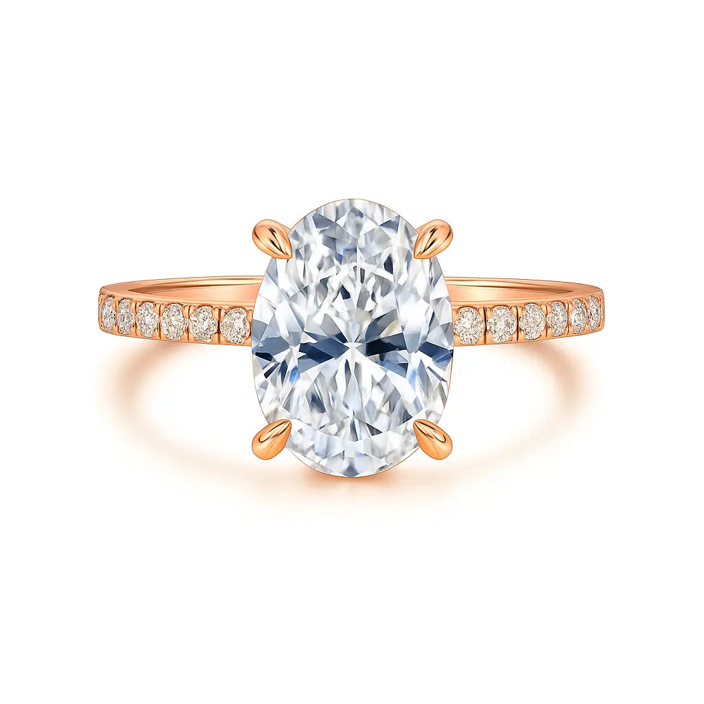 1.95 Carat Oval Lab Diamond Engagement Ring in 14K White Gold - Future Jewelry