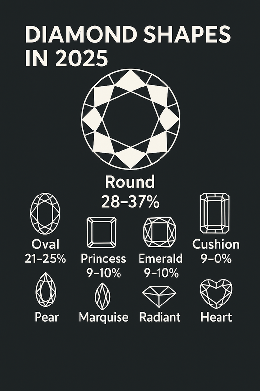 Most Popular Diamond Shapes and their sales per year