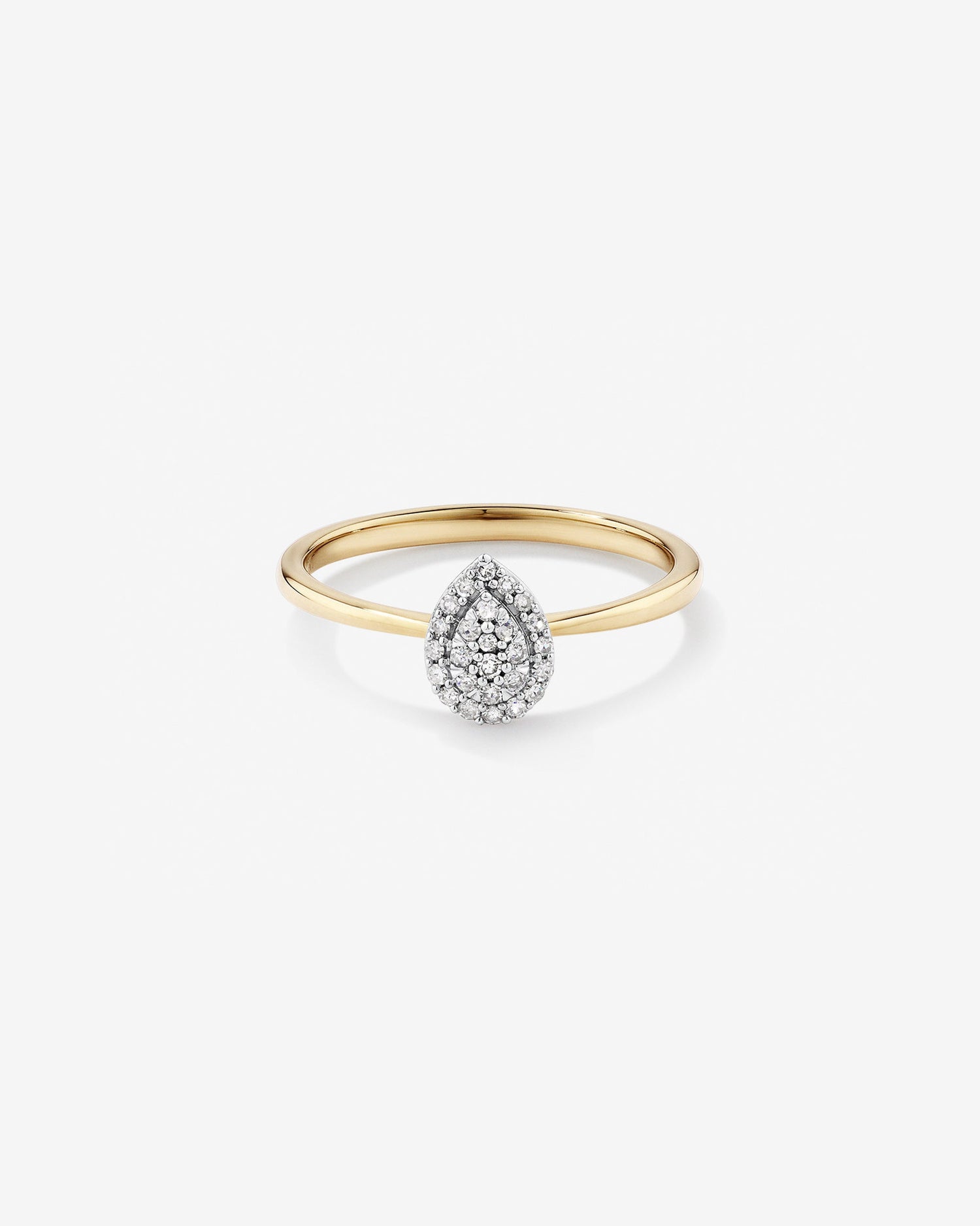 Lab grown diamond halo engagement ring with round center stone and pavé halo set in white gold