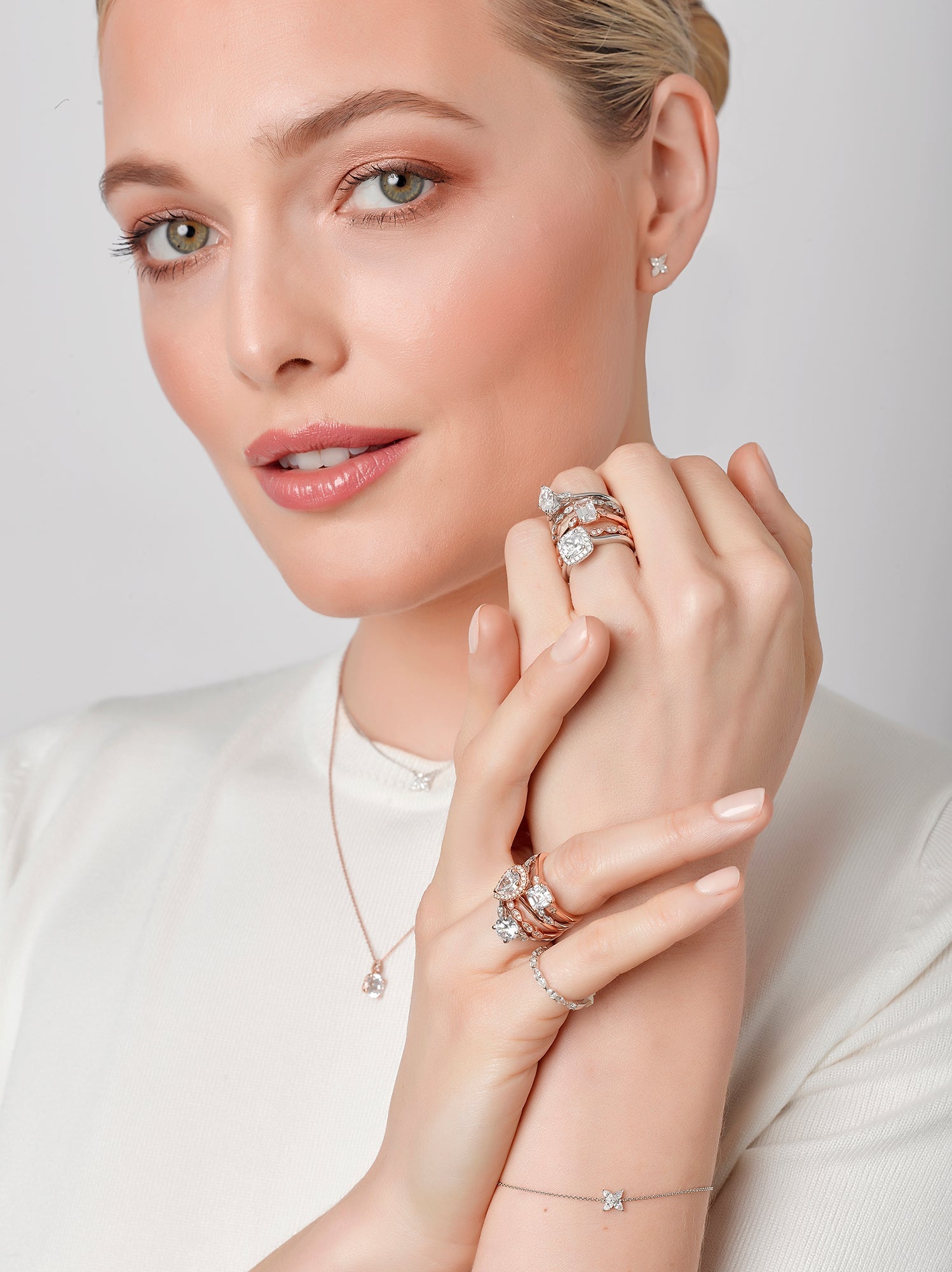 All gold rings in 14k and 18k white and yellow gold