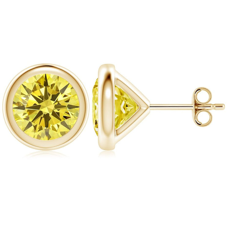 Lab Grown Yellow Diamond Earrings - Future Jewelry