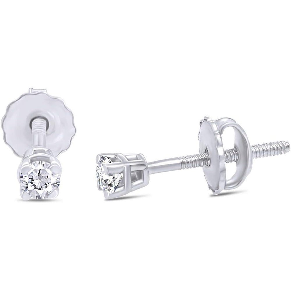 0.04–0.25 Carat Round Cut Natural Diamond Stud Earrings - Future Jewelry