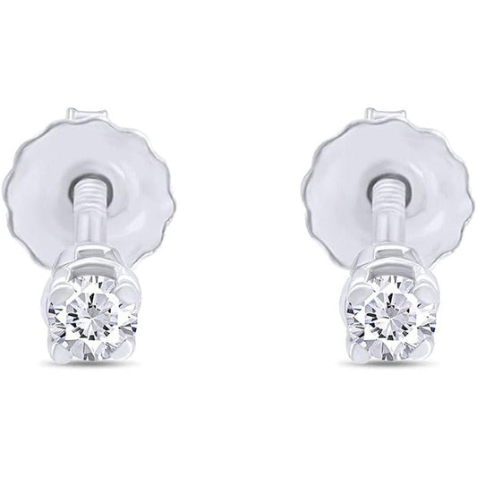 0.04–0.25 Carat Round Cut Natural Diamond Stud Earrings - Future Jewelry