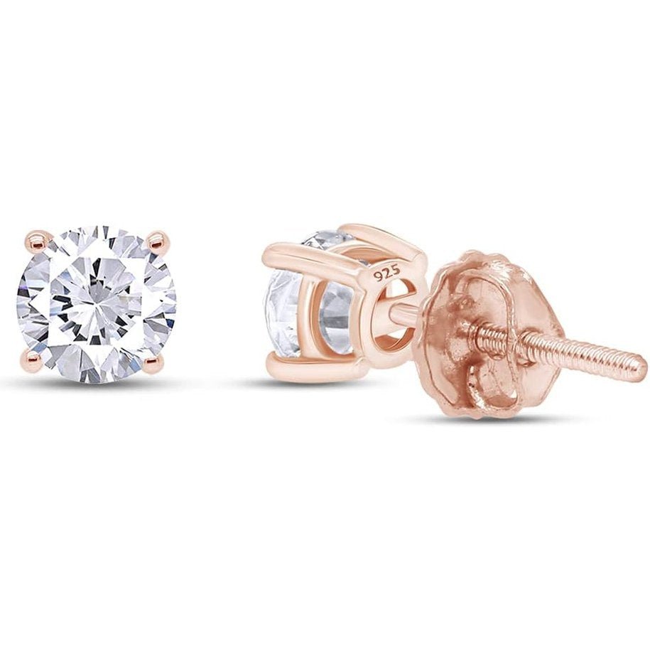 0.04–0.25 Carat Round Cut Natural Diamond Stud Earrings - Future Jewelry