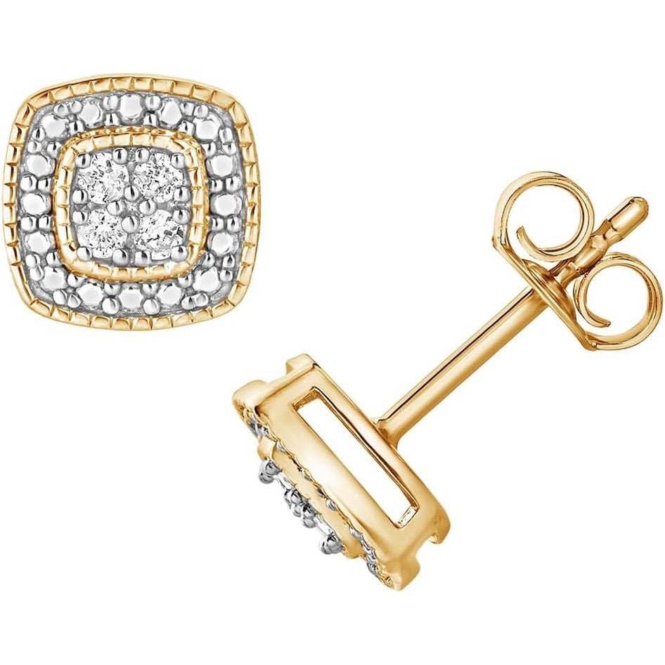 0.10 Carat Lab Grown Diamond Cluster Stud Earrings - Future Jewelry