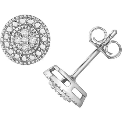 0.10 Carat Lab Grown Diamond Cluster Stud Earrings