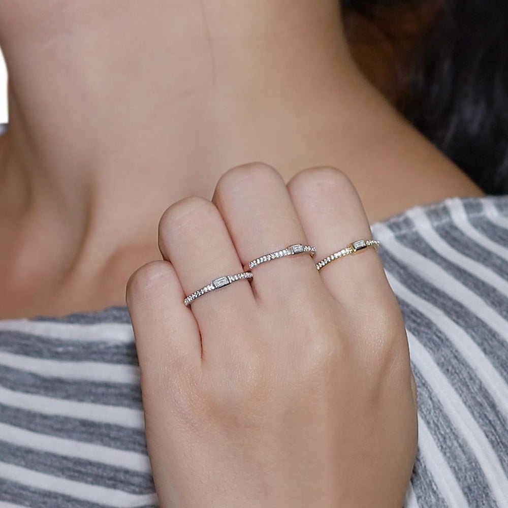 0.10 Carat Lab Grown Diamond Stackable Wedding Band Ring - Future Jewelry