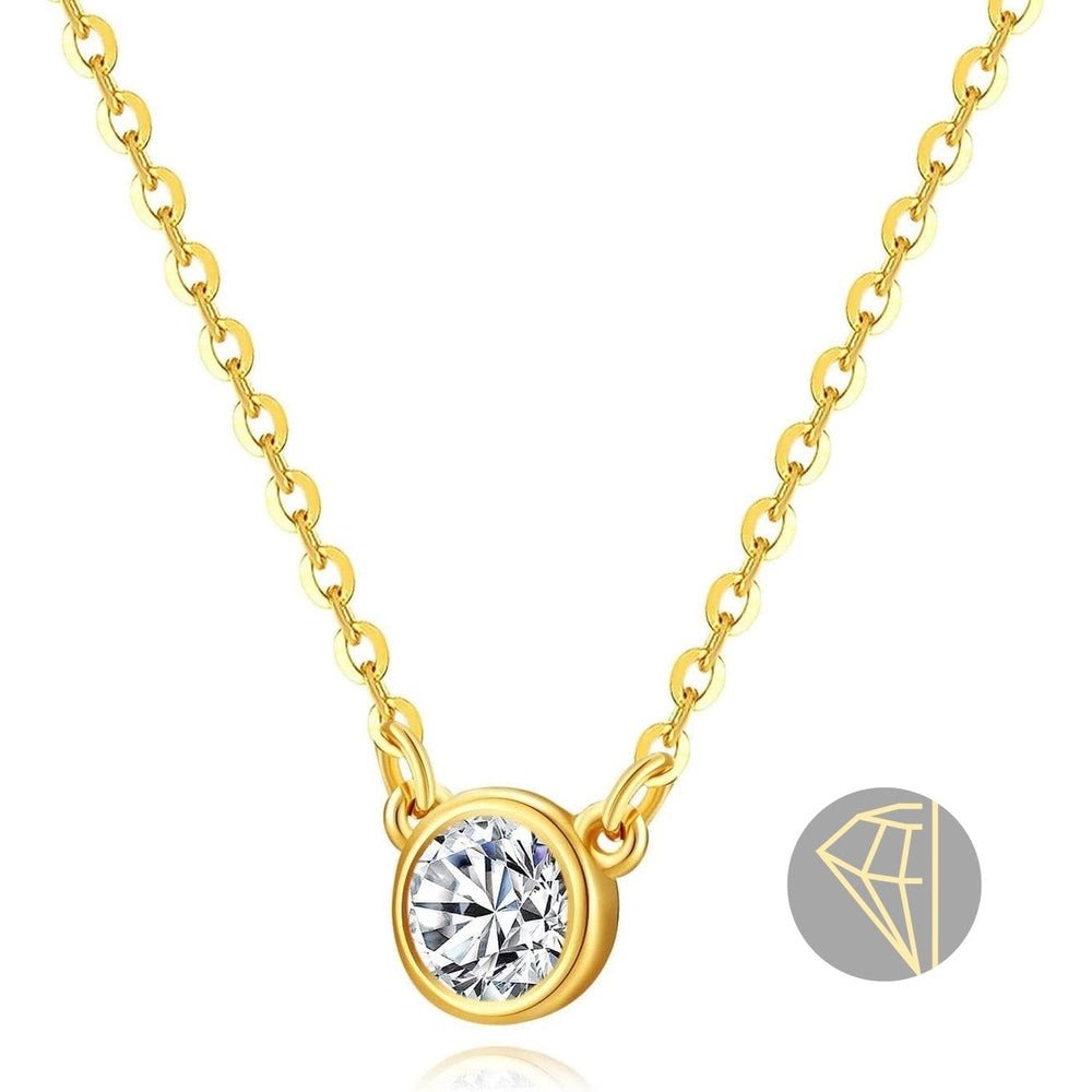 0.15 Carat Lab Grown Diamond Solitaire Station Necklace - Future Jewelry
