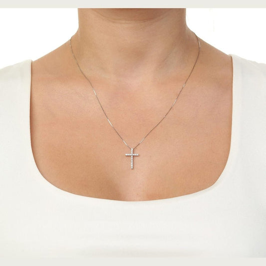 0.25 to 1.00 Carat Lab Grown Diamond Cross Pendant Necklace - Future Jewelry