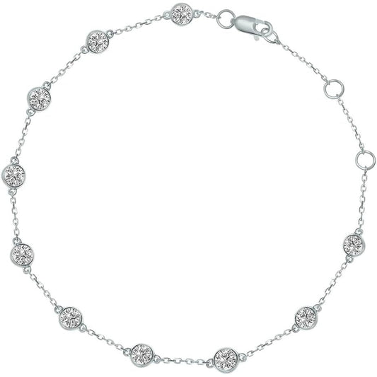 0.25–1.00 Carat Lab Grown Diamond Station Bracelet - Future Jewelry
