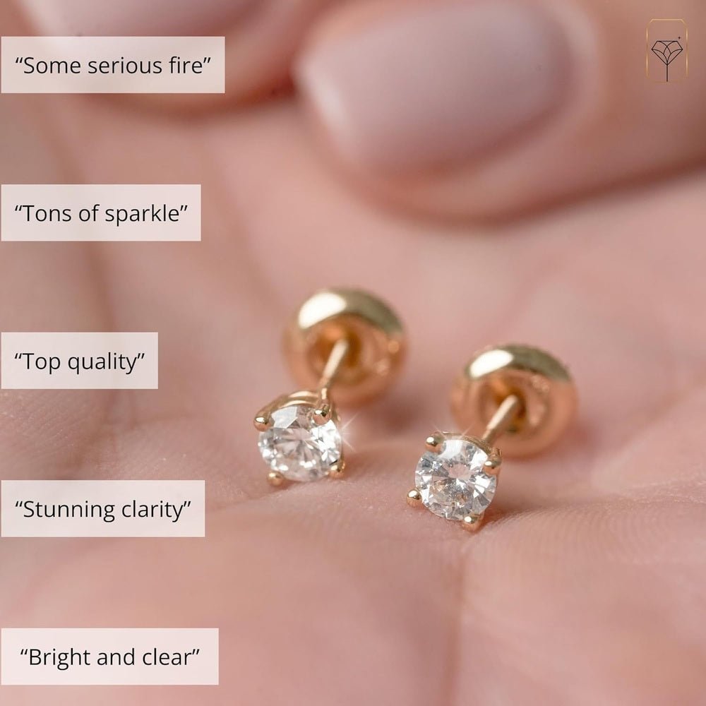 0.25–2 Carat Lab Grown Diamond Stud Earrings in 14K Gold - Future Jewelry