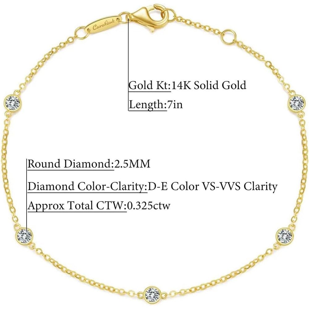 0.32 Carat Lab Grown Diamond Station Bracelet - Future Jewelry