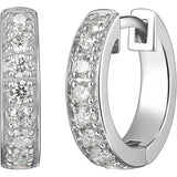 0.50 Carat Lab Grown Diamond Hoop Earrings, 10K, 14K or 18K White Gold