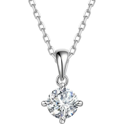0.50 to 6 Carat Lab Grown Diamond Solitaire Pendant Necklace