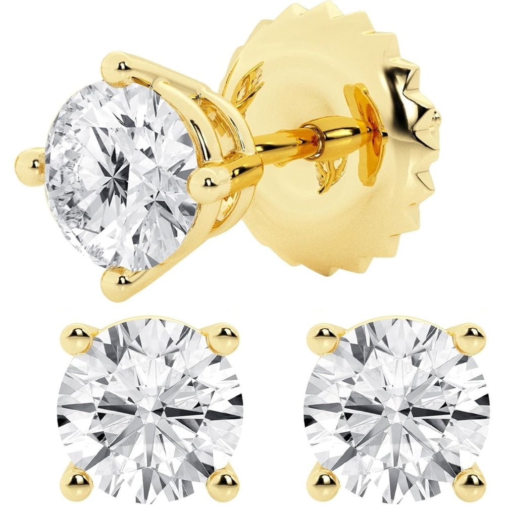 0.50–7 Carat Lab Grown Diamond Stud Earrings in 14K Gold - Future Jewelry