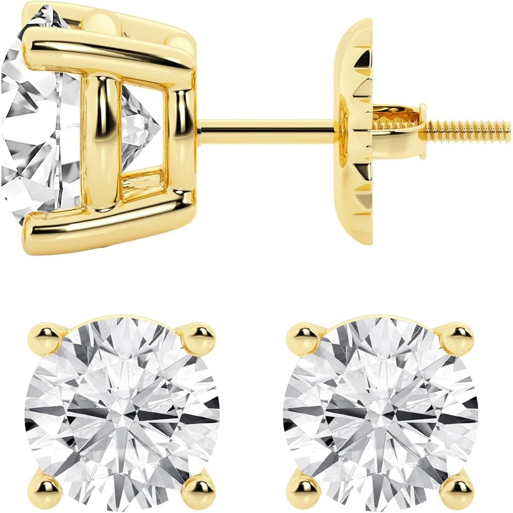 0.50–7 Carat Lab Grown Diamond Stud Earrings in 14K Gold - Future Jewelry