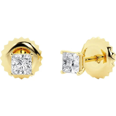 0.50 to 3 Carat Lab Grown Diamond Stud Earrings, 14K Gold