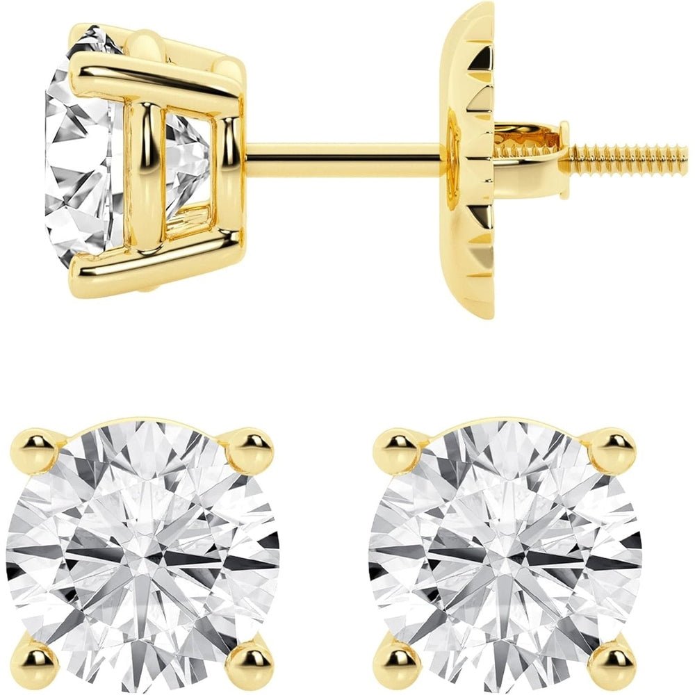 0.50–7 Carat Lab Grown Diamond Stud Earrings in 14K Gold - Future Jewelry