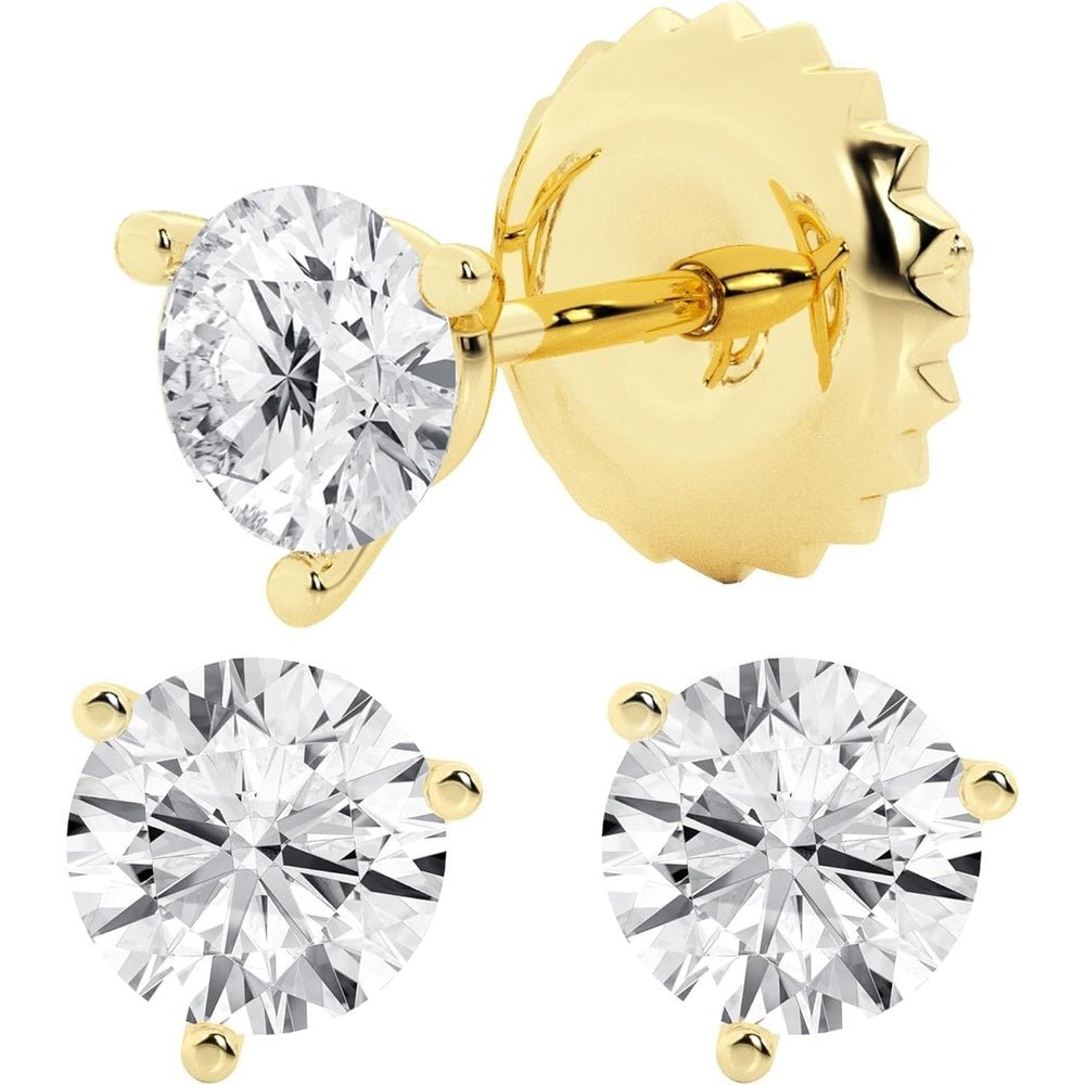0.50–7 Carat Lab Grown Diamond Stud Earrings in 14K Gold - Future Jewelry