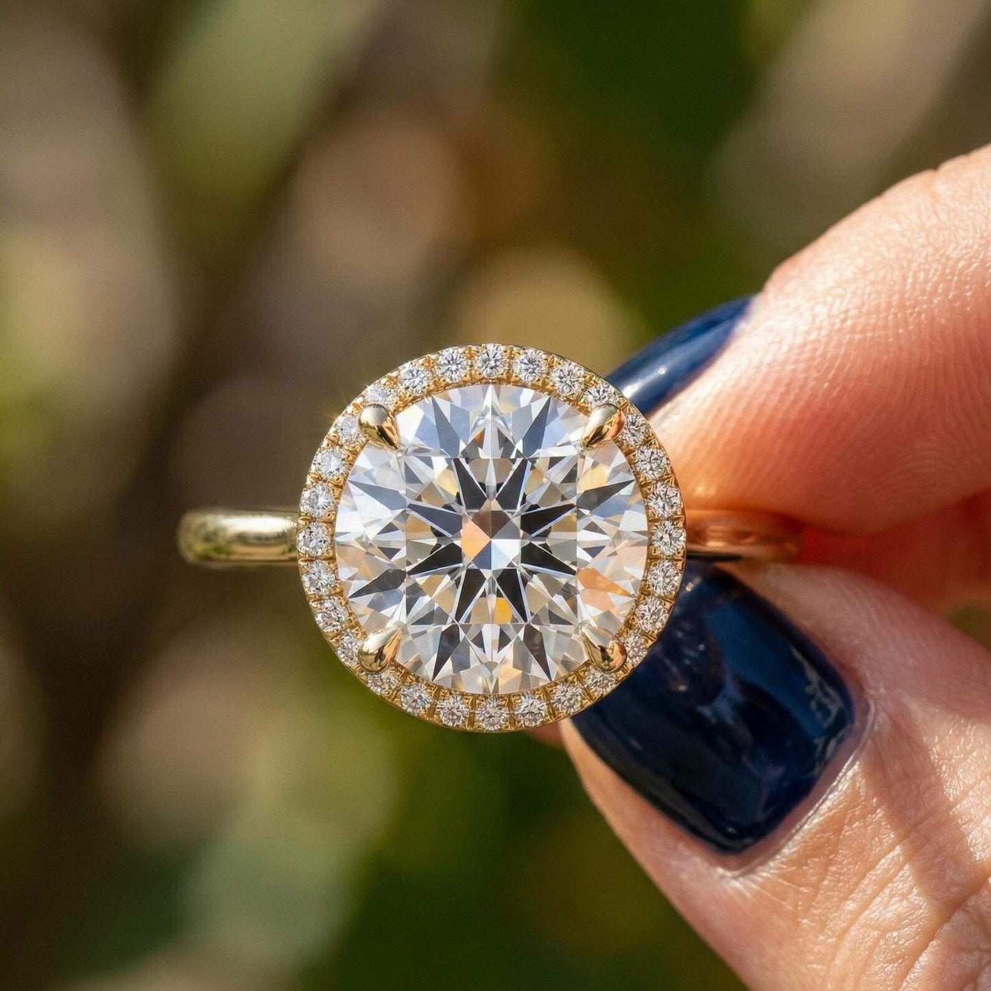 The Halo Crown Halo™ | 4 Carat Pink Lab Grown Diamond Halo Engagement Ring in 14K Yellow Gold | IGI Certified | Future Jewelry Certified | Limited Edition 1 of 34