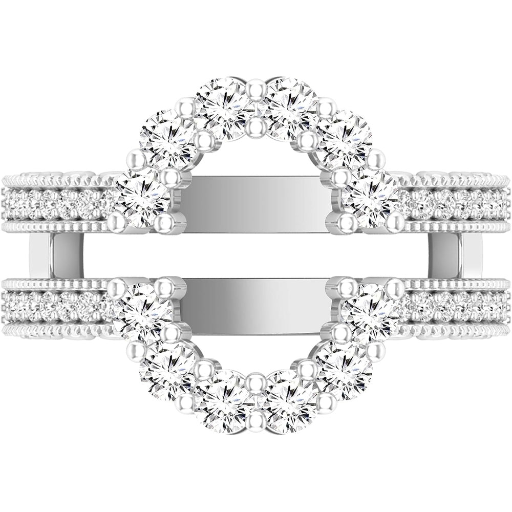 0.85 Carat Lab Grown Diamond Guard Ring in Gold or Silver - Future Jewelry
