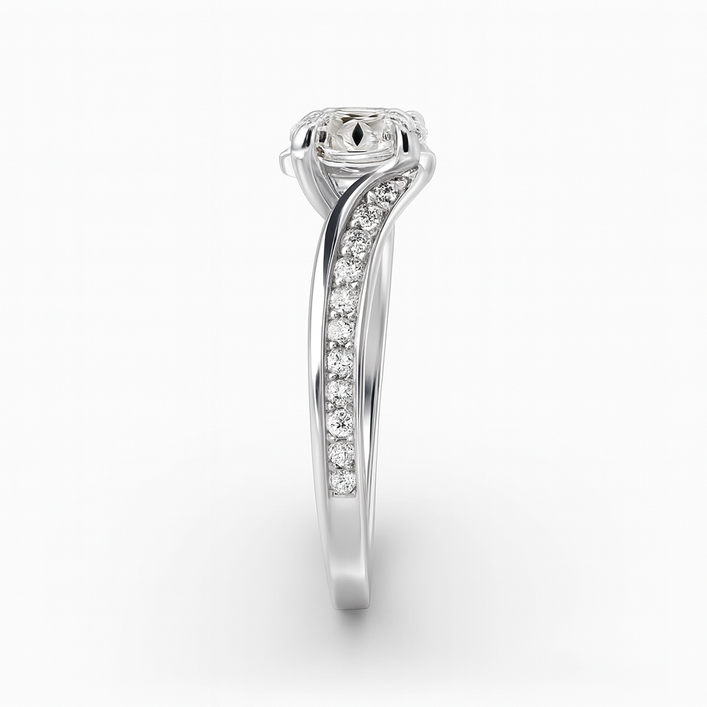 1.30 Carat Lab Grown Diamond Ring in 18k Yellow Gold