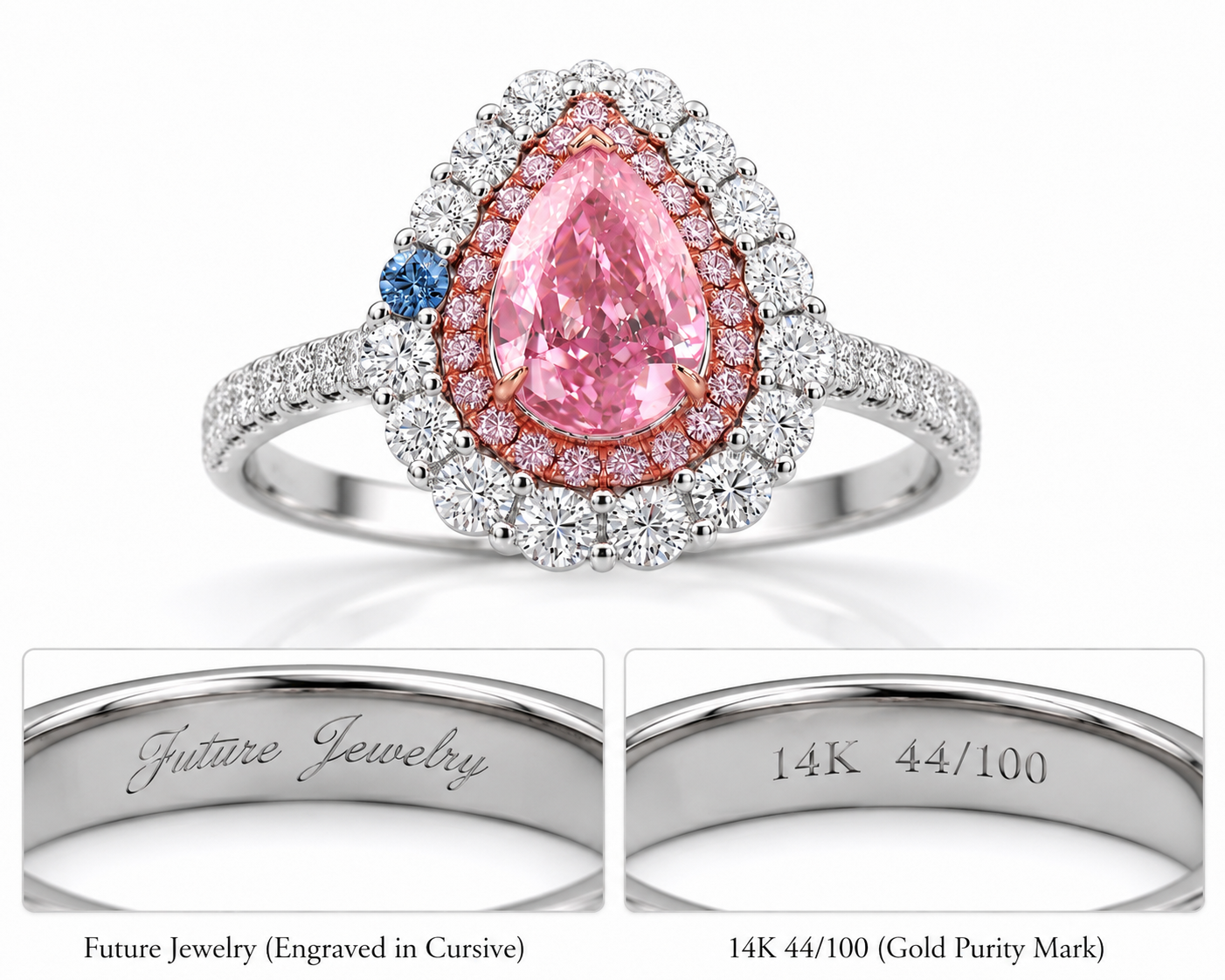 The Pink Seraphina Crown Étoile Ring – Rare Collector Edition 1 of 100 Ever Made