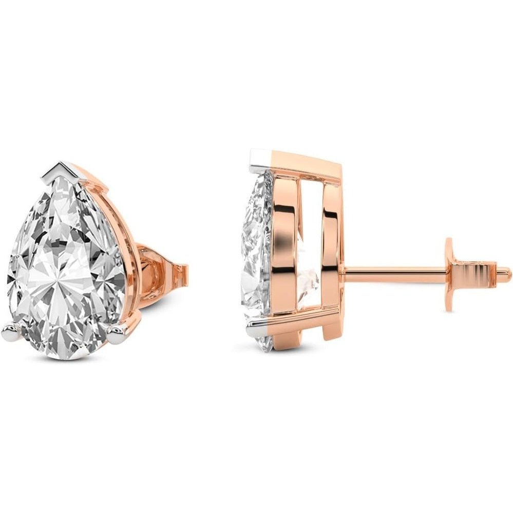 1 Carat - 12 Carat Lab Grown Diamond Earrings | IGI Certified Solitaire Lab Diamond Stud Earrings 3 Prong | F - G Color, VS1 - VS2 Clarity | 14K Gold | Friendly Diamonds Earrings - Future Jewelry