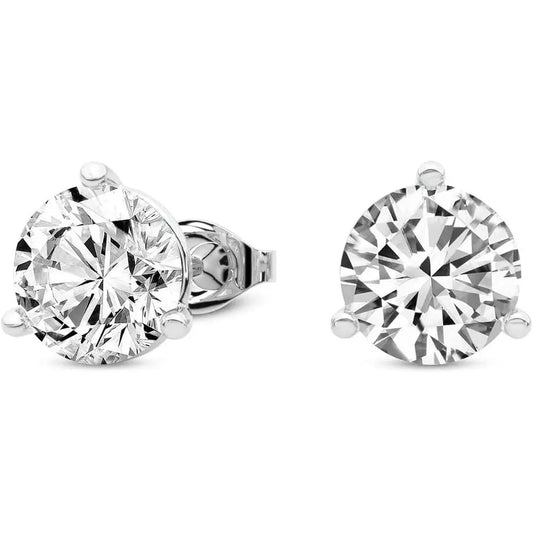 1 Carat - 12 Carat Lab Grown Diamond Earrings | IGI Certified Solitaire Lab Diamond Stud Earrings 3 Prong | F - G Color, VS1 - VS2 Clarity - Future Jewelry