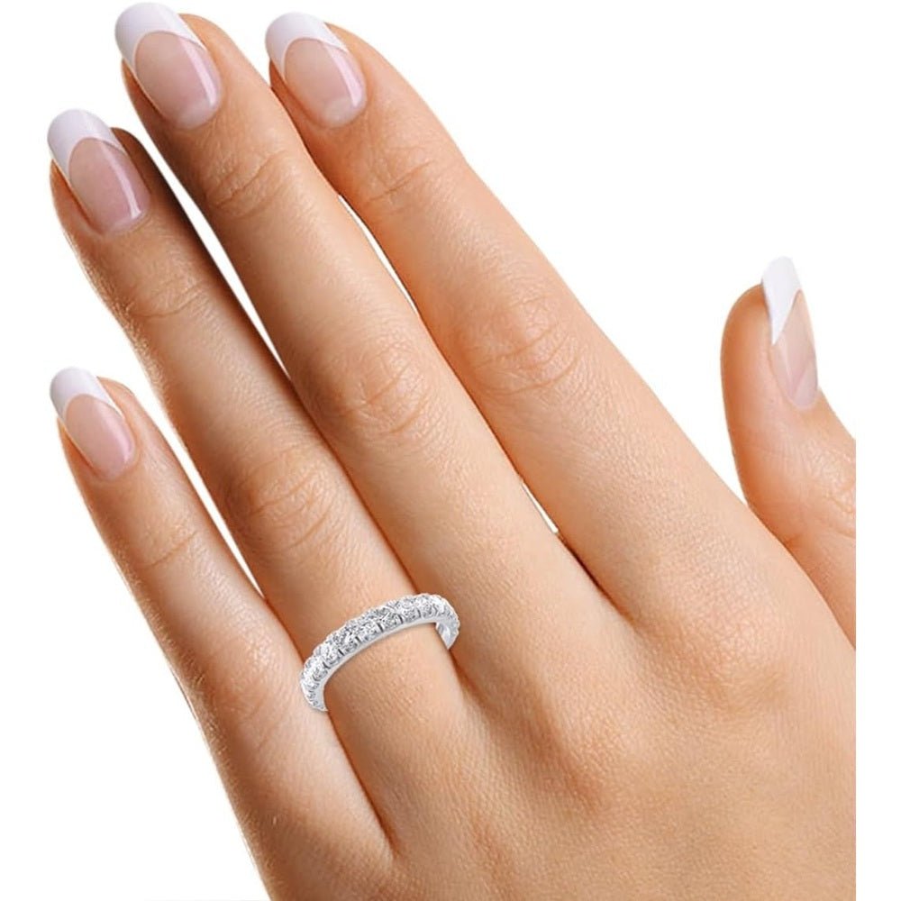 1 Carat Half Eternity Lab Grown Diamond Band in 14K Gold - Future Jewelry