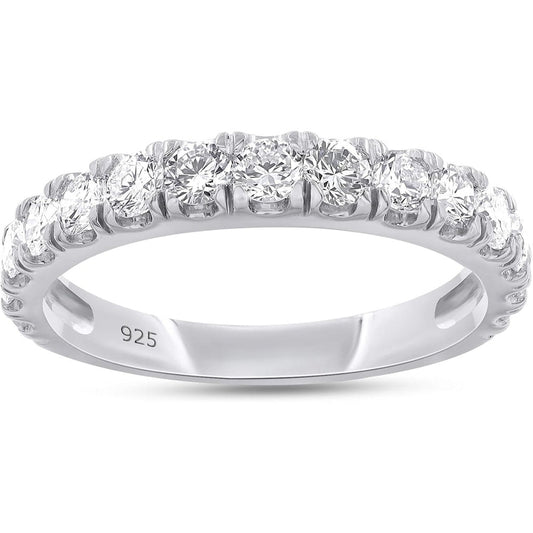 1 Carat Half Eternity Lab Grown Diamond Band in 14K Gold - Future Jewelry