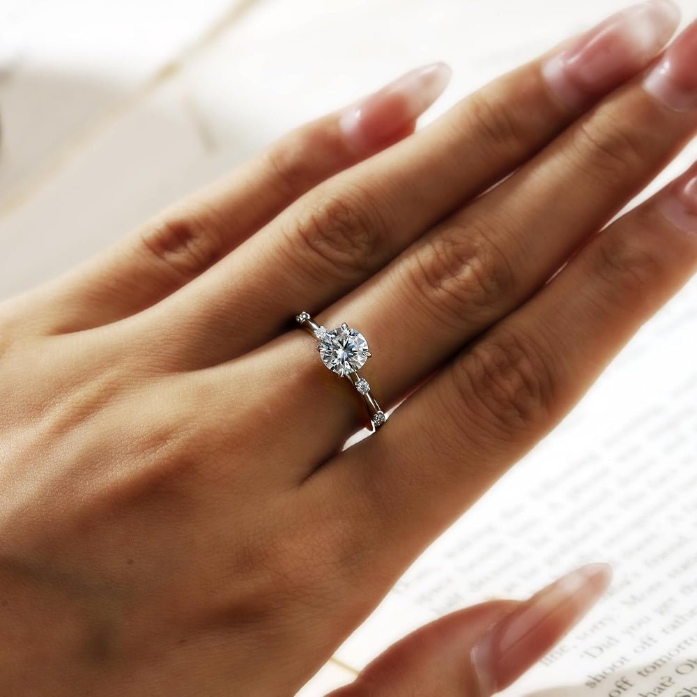1 Carat Lab Grown Diamond Engagement Ring in 14K White Gold - Future Jewelry