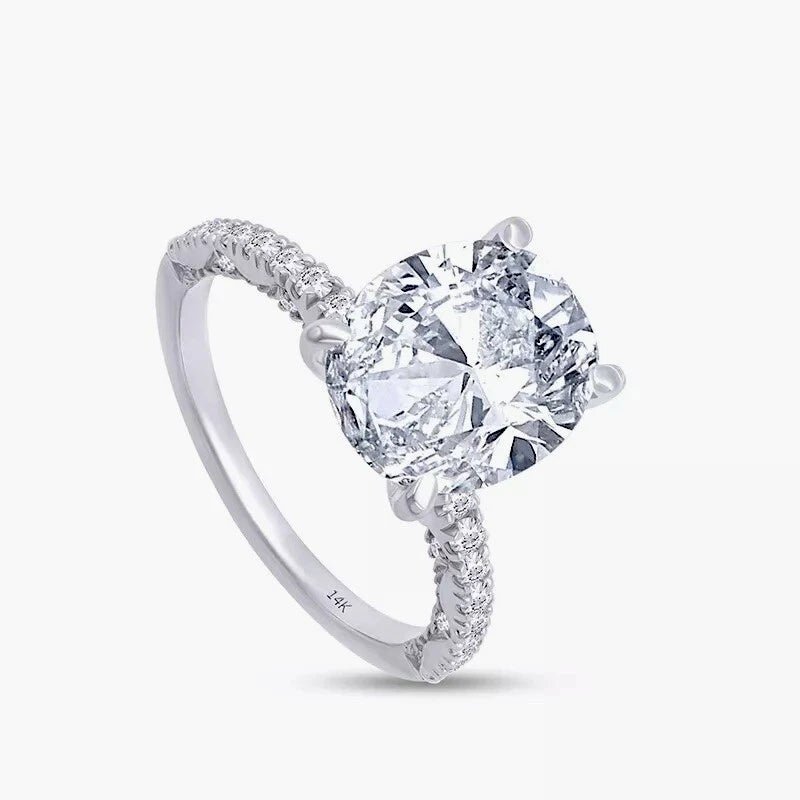 1 Carat Lab - Grown Diamond Engagement Ring in 14K White Gold - Future Jewelry