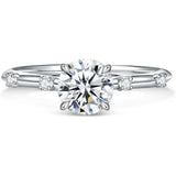 1 Carat Lab Grown Diamond Engagement Ring, 14K White Gold