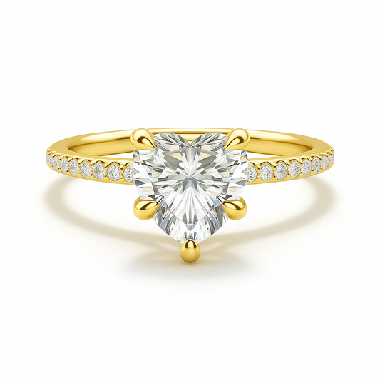 1.00 Carat Lab Grown Diamond Ring F VS2 in 14K Rose Gold - Future Jewelry