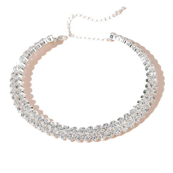 10 Carat IGI Certified Lab Grown Diamond Necklace in 14K White Gold, front view - Future Jewelry