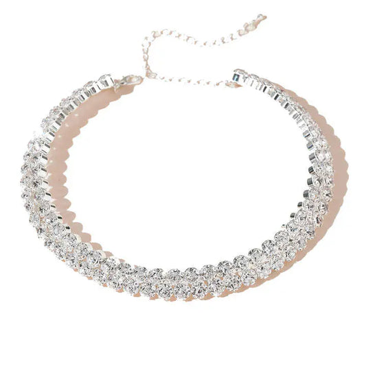 10 Carat IGI Certified Lab Grown Diamond Necklace in 14K White Gold, front view - Future Jewelry
