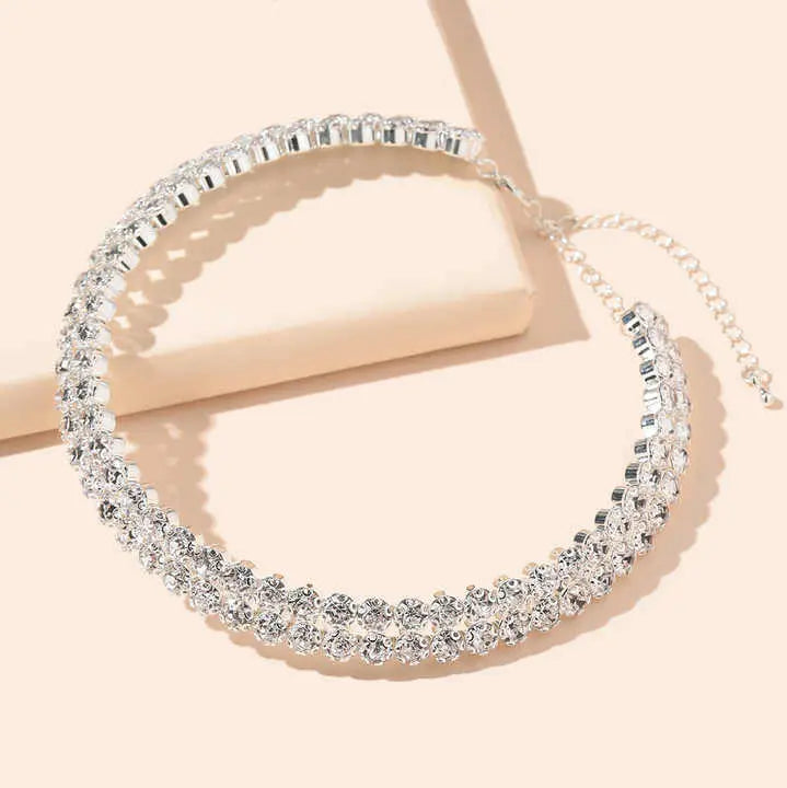 10 Carat Lab Grown Diamond Necklace in 14K White Gold, detail view - Future Jewelry