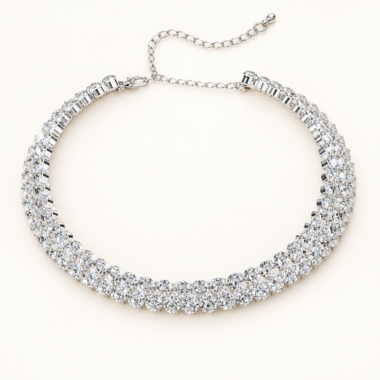 10 Carat Lab Grown Diamond Necklace in 14K White Gold - Future Jewelry
