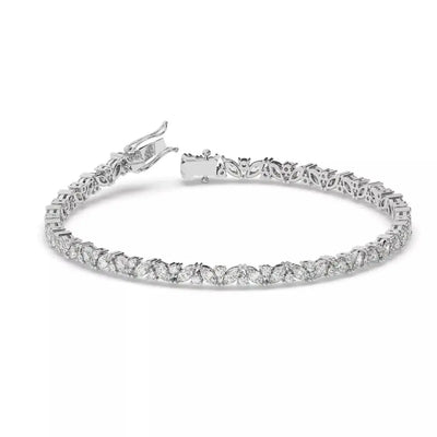 10 Carat Lab Grown Diamond Tennis Bracelet, White Gold